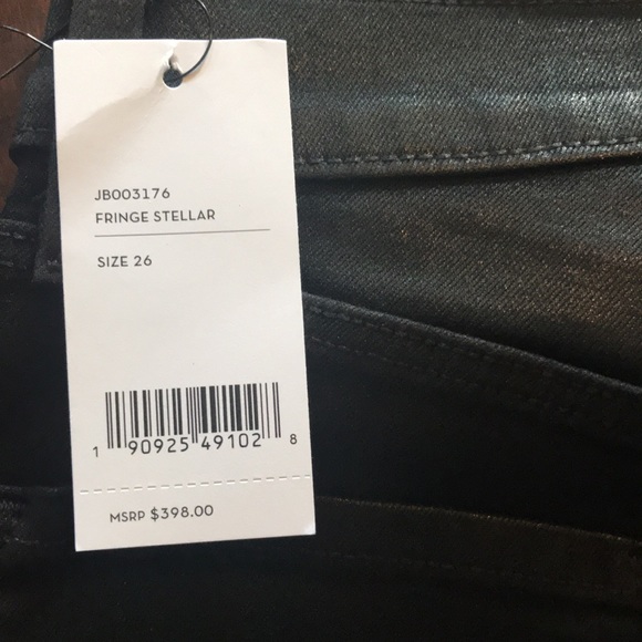 J Brand x Halpern Fringe Stellar Jeans Skinny Black Size 26 NWT - Picture 12 of 12